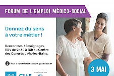 Forum de l'emploi médico-social organisé par le CIAS Grand Lac le 3 mai 2022