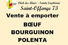 Vente à emporter - Boeuf Bourguignon - 15 octobre 2023