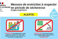 Passage en situation "Alerte" sécheresse de la Savoie