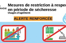 Passage en situation "Alerte renforcée" sécheresse de la Savoie